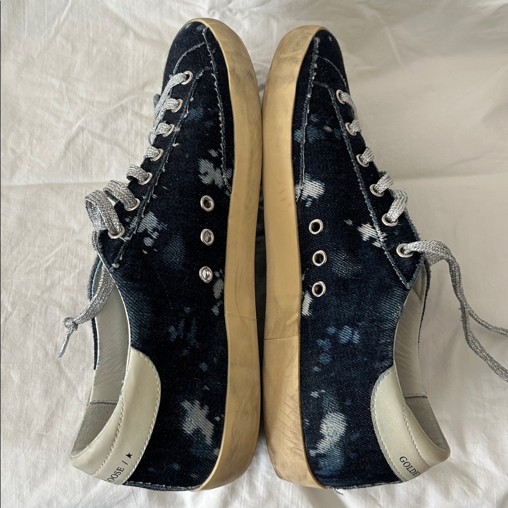 GoldenGoose SuperStar Sneaker size 42 EUC. Denim,Leather Limited Edition #30/300 - Picture 4 of 16